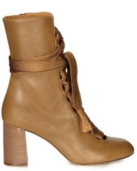 Chloé Chlo Harper Lace Up Leather Ankle Boots