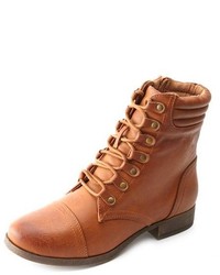 Charlotte Russe Lace Up Ankle Combat Boots