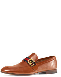 Gucci Donnie Web Leather Loafer