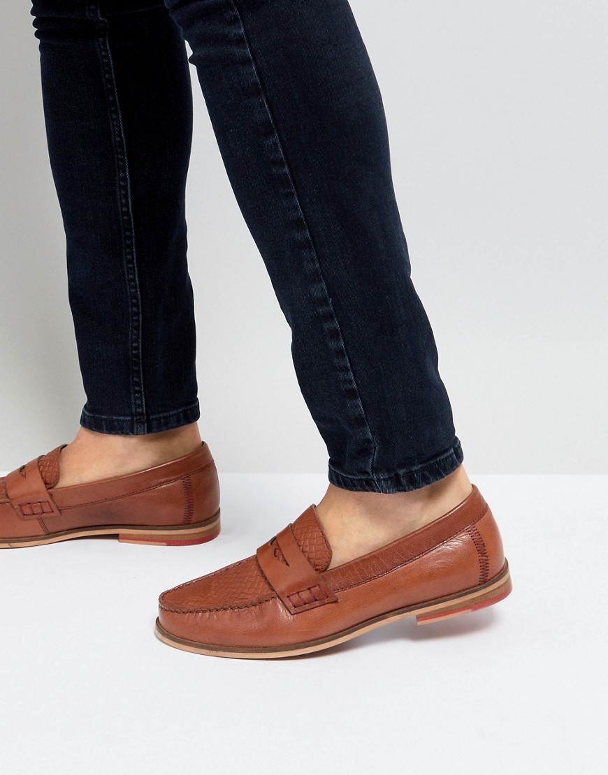 Silver Street Loafers In Tan Leather 