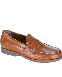 Neil M Kiawah Saddle Tan Leather Penny Loafers