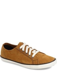 Tobacco Leather Low Top Sneakers