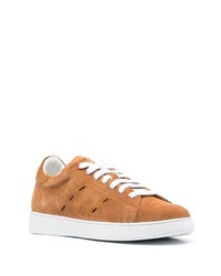 Kiton Contrast Stitch Lace Up Sneakers