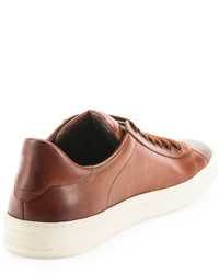Tom Ford Russel Calf Leather Low Top Sneaker Light Brown
