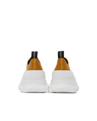 Alexander McQueen Tan Leather Tread Slick Low Sneakers