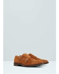 Mango Outlet Leather Monk Strap Shoes