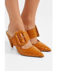 ATTICO Chloe Croc Effect Leather Mules