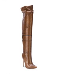 Gianni Renzi Thigh High Panelled Boots