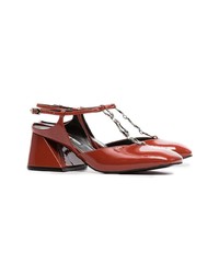 Yuul Yie Deep Tangerine 60 Patent Leather Pumps