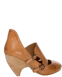 Max Studio Beau Burnished Leather Double Buckle Mary Janes