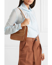 Rejina Pyo Ana Croc Effect Leather Shoulder Bag