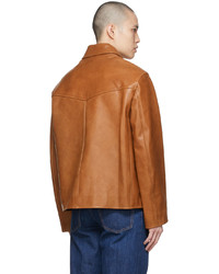 Commission Brown Leather Jacket