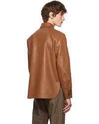 Séfr Brown Mille Faux Leather Jacket