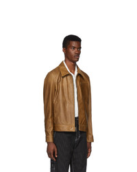 Schott Brown Waxy Cowhide Leather Delivery Jacket