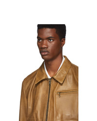 Schott Brown Waxy Cowhide Leather Delivery Jacket