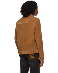 Schott Tan Rough Out 375 Leather Jacket