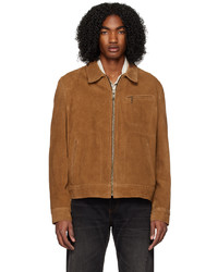 Schott Tan Rough Out 375 Leather Jacket