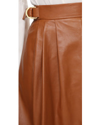 Derek Lam Buckled Leather Skirt
