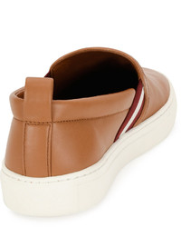 Bally Herald Leather Slip On Sneaker Cuirwhite