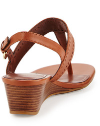 Cole Haan Elsie Leather Thong Sandal Acorn