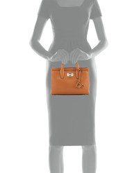 Diane von Furstenberg 440 Gallery Mini Viviana Leather Tote Bag Tan