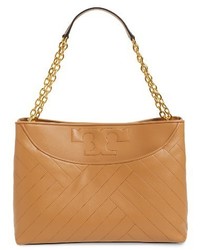 Tory Burch Alexa Leather Tote Brown