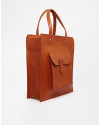 SANDQVIST Christian Leather Tote Bag