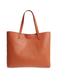 BP. Contrast Lining Faux Leather Tote