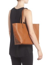 Linea Pelle Faux Leather Tote Brown
