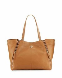 Tory Burch Ivy Leather Tote Bag Bark