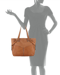 French Connection Kate Faux Leather Tote Bag Nutmeg