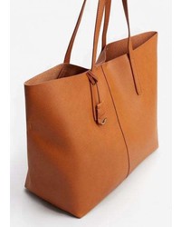 Mango Pebbled Effect Shopper Bag