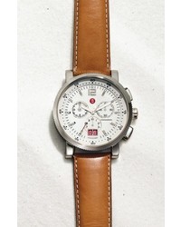 Michele 20mm Extra Long Leather Watch Strap