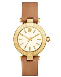 Tory Burch Classic T Leather Strap Watch 36mm