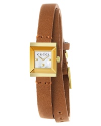 Gucci G Frame Leather Wrap Watch