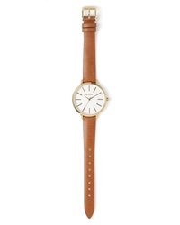 Breda Joule Round Leather Watch