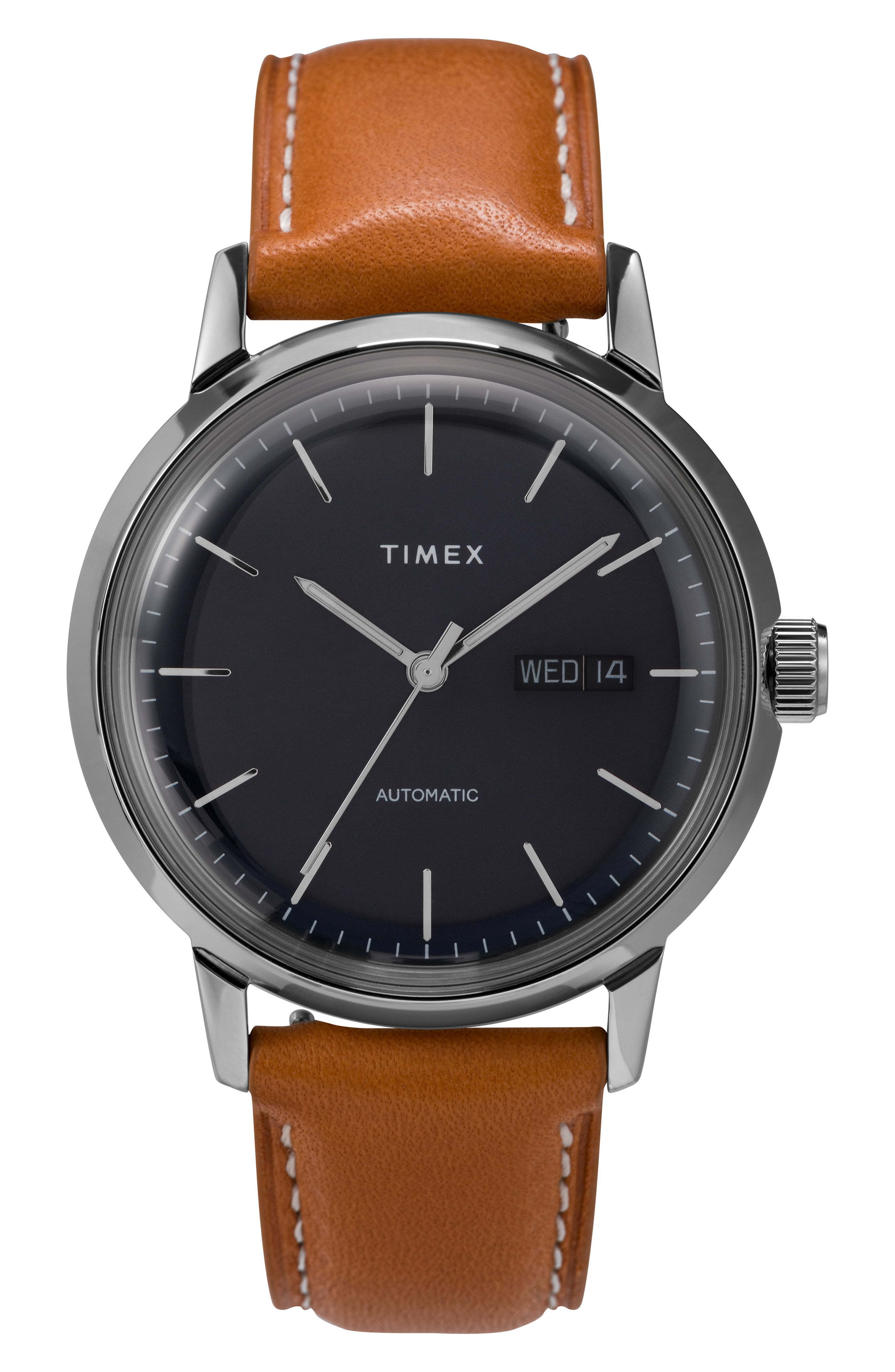 Timex Marlin Automatic Leather Watch, $259 | Nordstrom | Lookastic