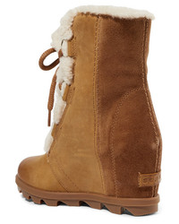 Sorel Joan Of Arctic Wedge Ii Med Waterproof Leather And Suede Ankle Boots