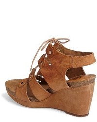 Sofft Carita Lace Up Wedge Sandal 109 Nordstrom Lookastic