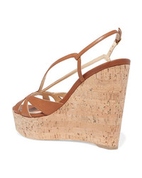 Christian Louboutin Lady Wedgy 120 Leather Wedge Sandals