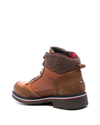 Tommy Hilfiger Chunky Lace Up Leather Boots