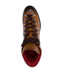 DSQUARED2 Logo Print Leather Ankle Boots