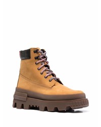 Moncler Ridged Sole Lace Up Ankle Boots
