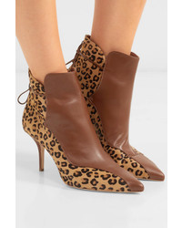 Malone Souliers Jordan 70 Leopard Print Calf Hair And Leather Ankle Boots