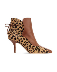 Malone Souliers Jordan 70 Leopard Print Calf Hair And Leather Ankle Boots