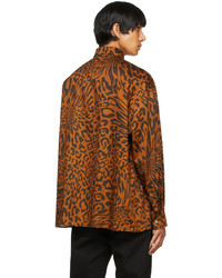 Études Orange Leopard Illusion Shirt