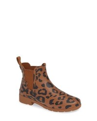 Tobacco Leopard Rain Boots