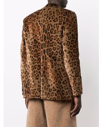 Etro Leopard Print Velvet Blazer