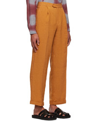 Lukhanyo Mdingi Orange Linen Trousers