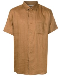 Tobacco Linen Short Sleeve Shirt